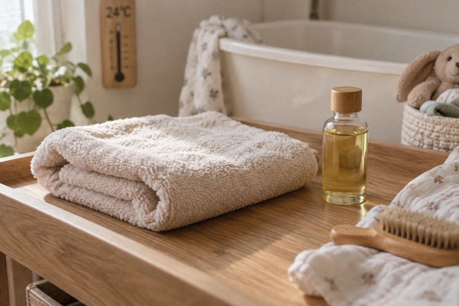 Massage bébé avant ou après le bain : deux approches distinctes